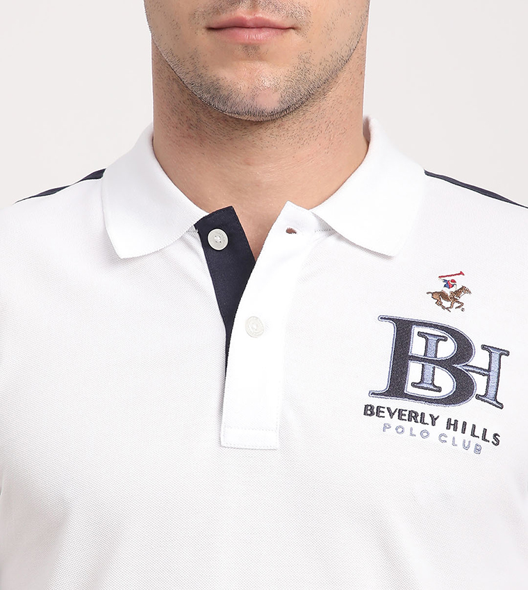 Logo Embroidered Contrast Detail Polo T-Shirt