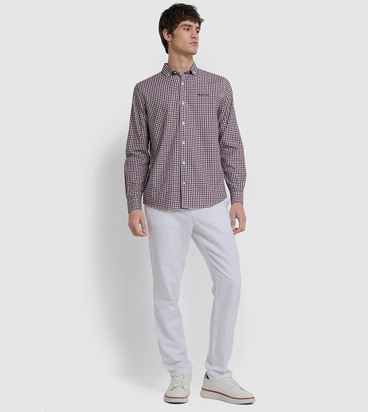 Plaid Button-Down Collar Shirt