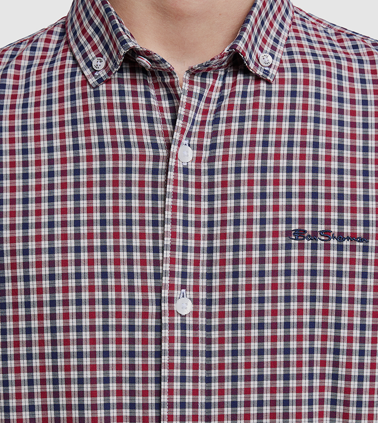 Plaid Button-Down Collar Shirt