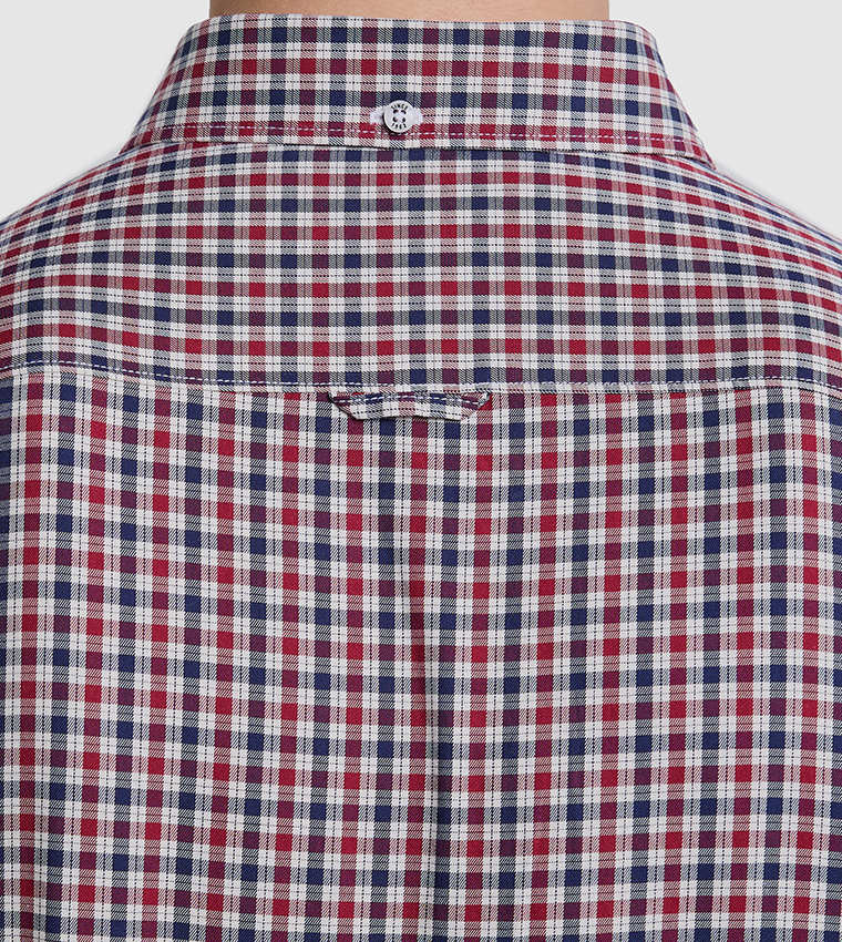 Plaid Button-Down Collar Shirt