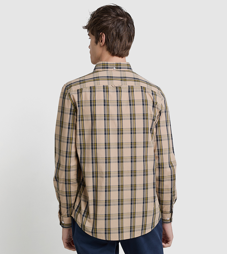 Plaid Button-Down Collar Shirt