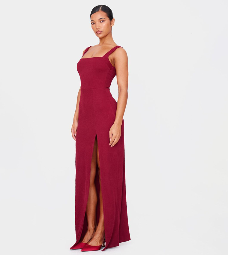 Solid Strappy Maxi Dress