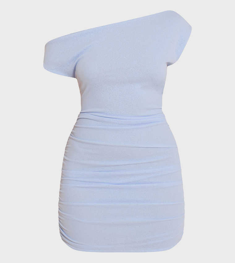 Solid Off Shoulder Mini Dress