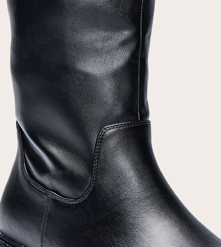Chunky Cleated Sole Knee High Boots