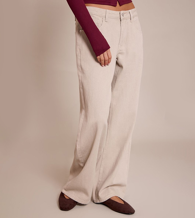 Low Rise Wide Leg Jeans