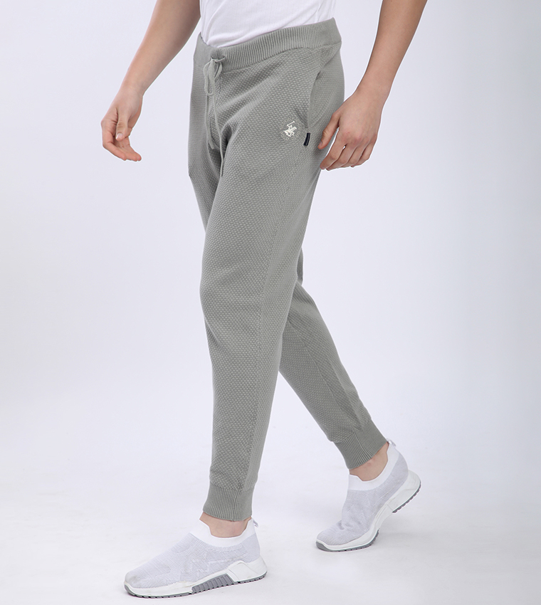 Textured Drawstring Waiist Joggers