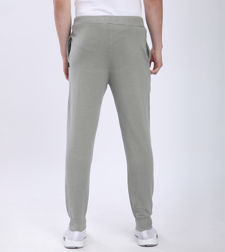 Textured Drawstring Waiist Joggers