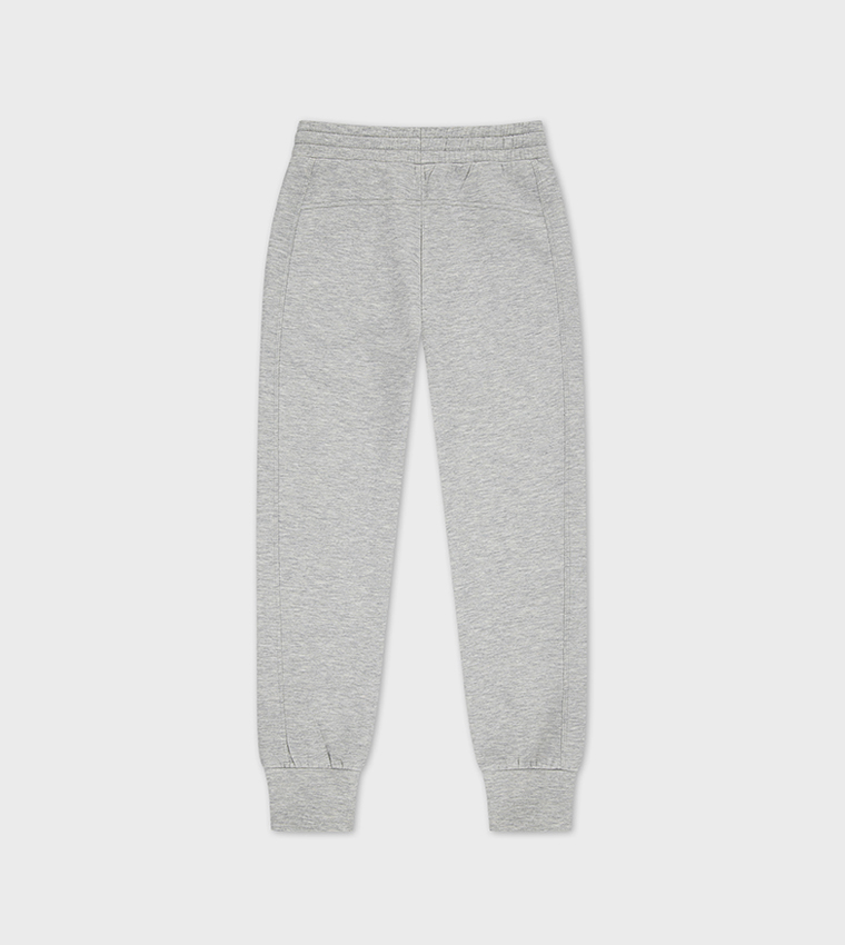 Solid Drawstring Waist Fleece Joggers