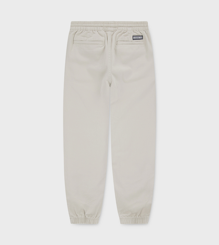 Solid Slim Fit Twill Joggers