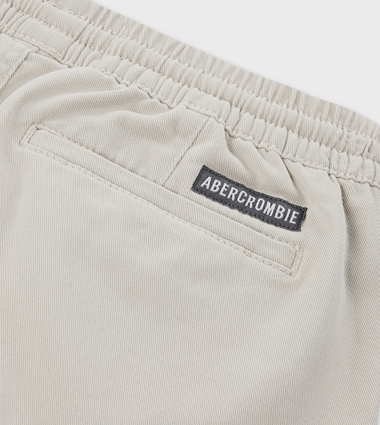 Solid Slim Fit Twill Joggers
