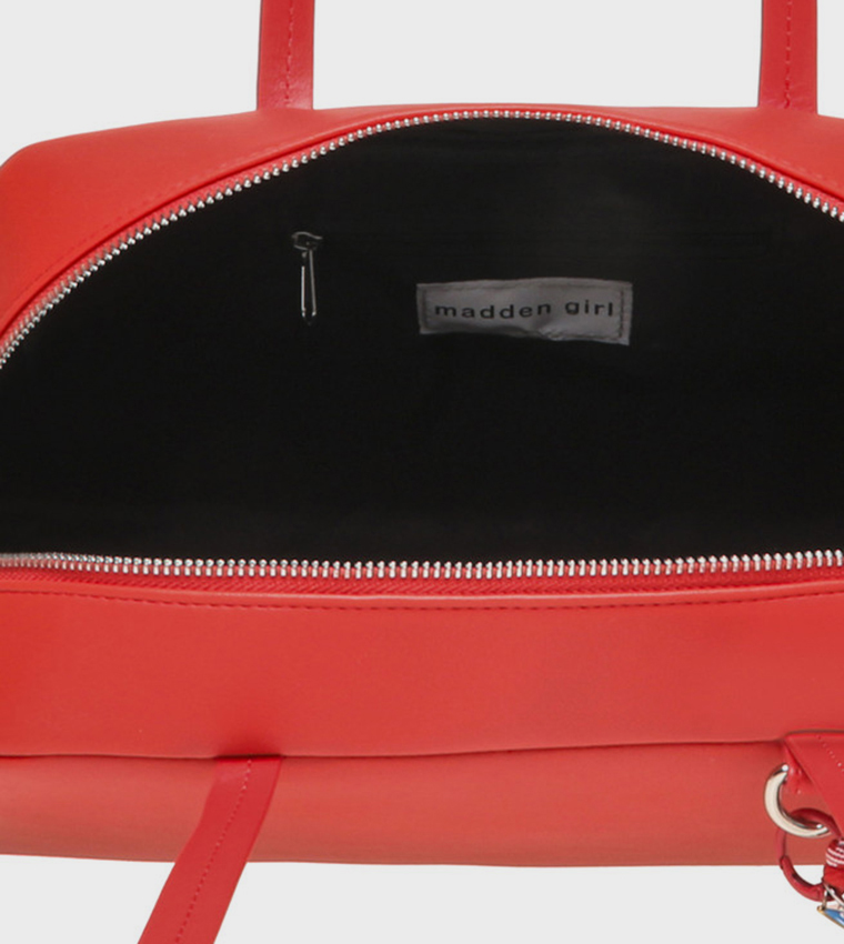 Solid Zip Shoulder Bag