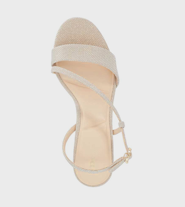 صندل كعب بنقشة جلد تمساح 