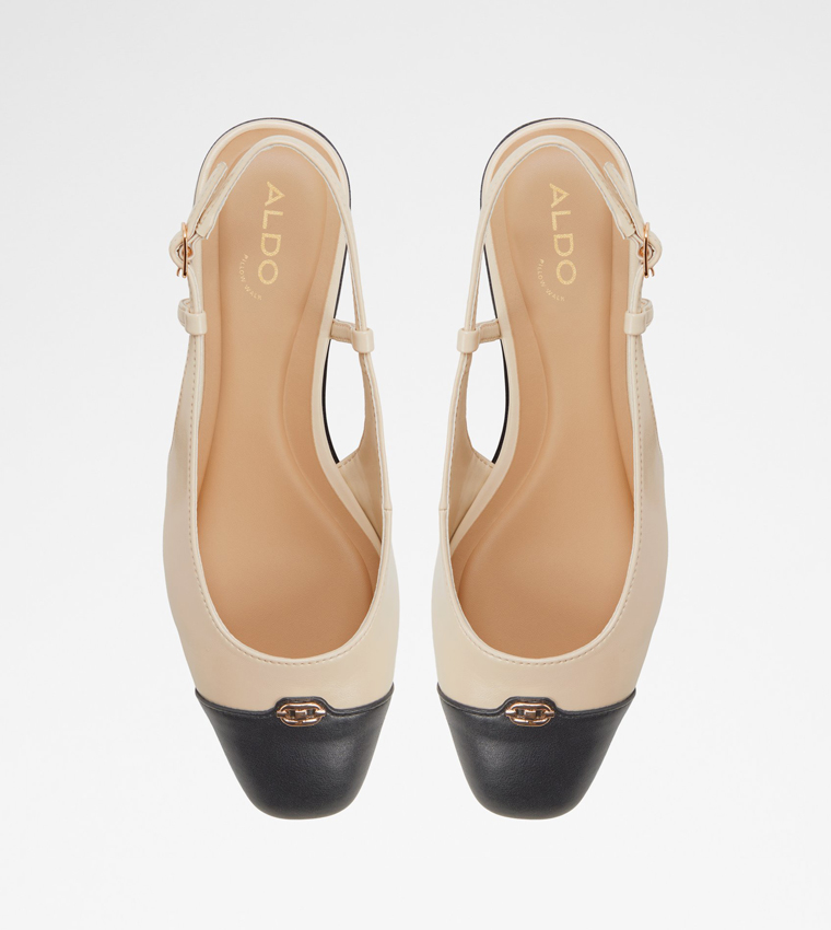 MAREE Cap Toe Slingback Flat Sandals