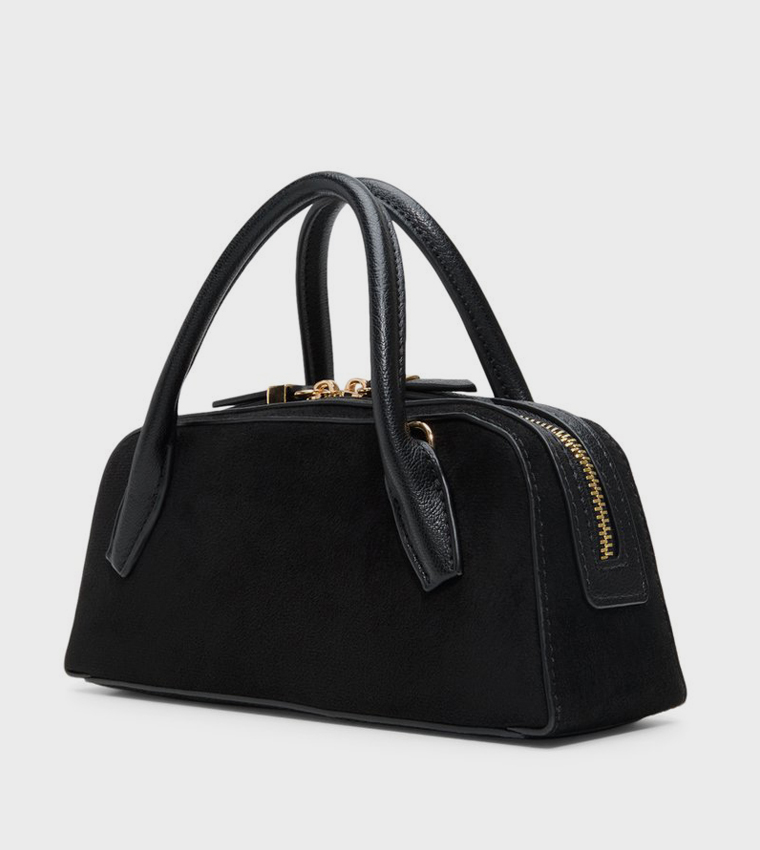 MARIEE Solid Zip Handheld Bag