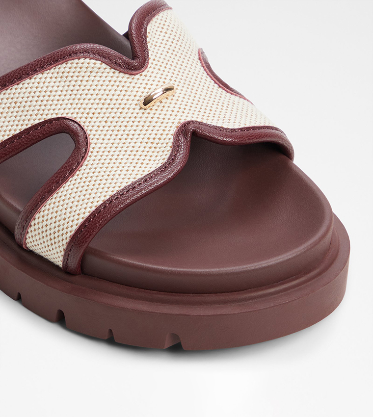 Aldo  Flat Sandals - Burgundy Flat Sandals