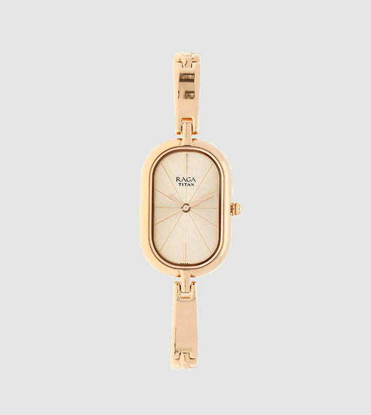 RAGA VIVA Rose Dial Analog Watch with Metal Strap