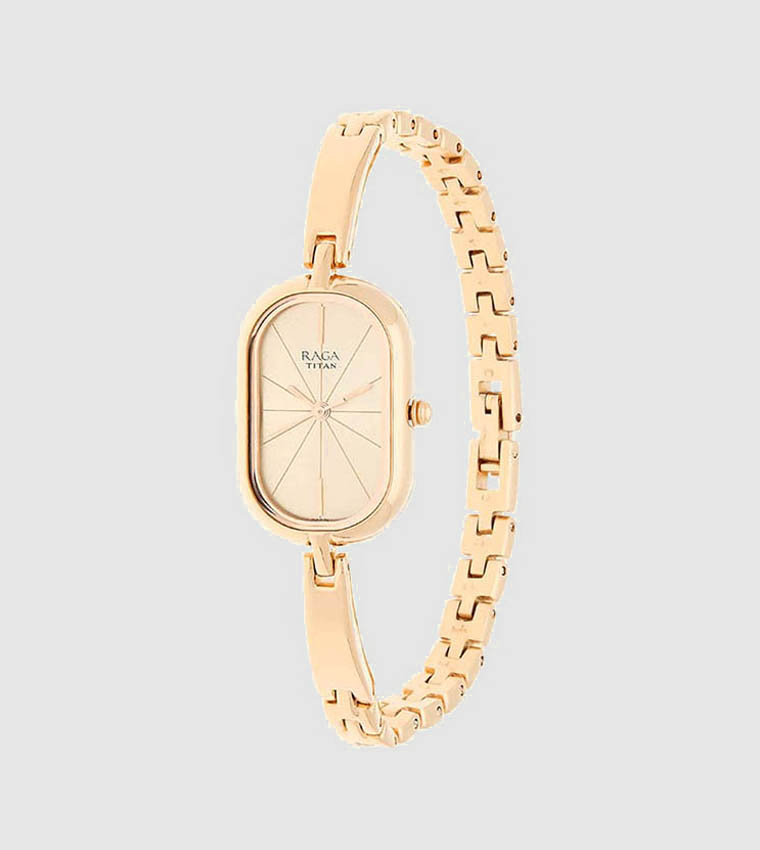 RAGA VIVA Rose Dial Analog Watch with Metal Strap