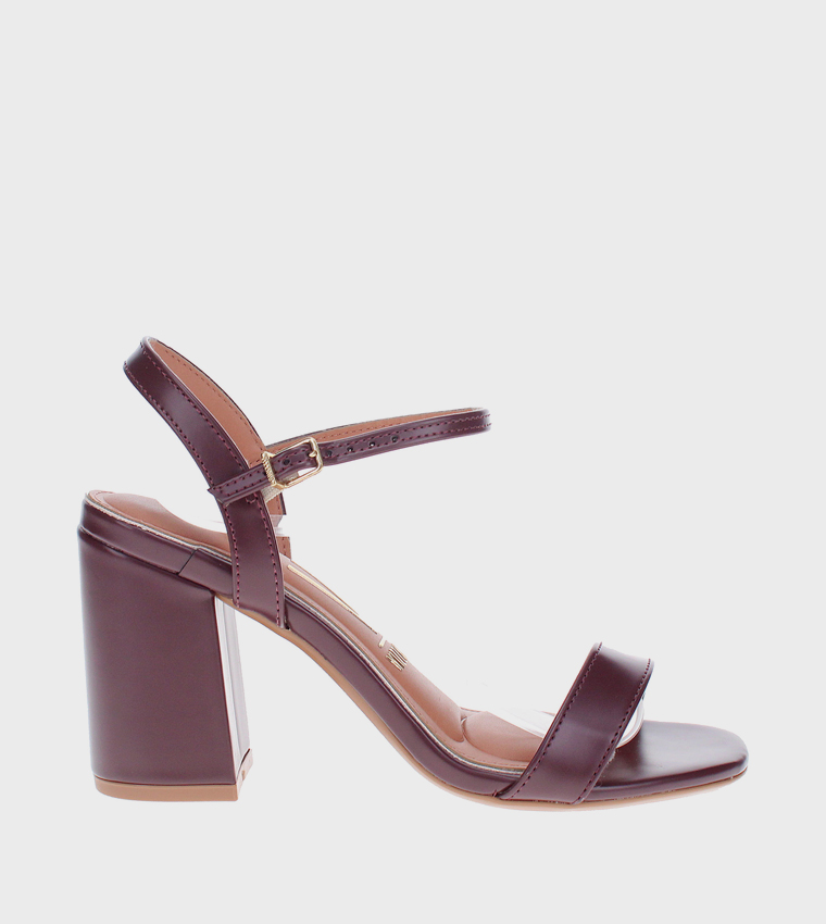 صندل كعب بلاتفورم بحزام الكاحل 