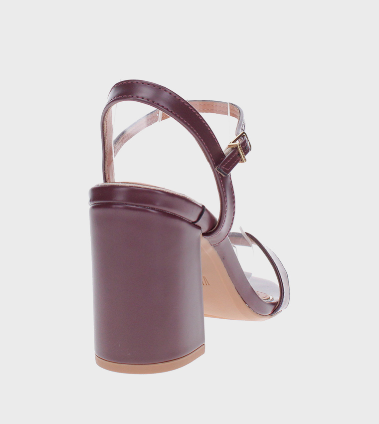 صندل كعب بلاتفورم بحزام الكاحل 