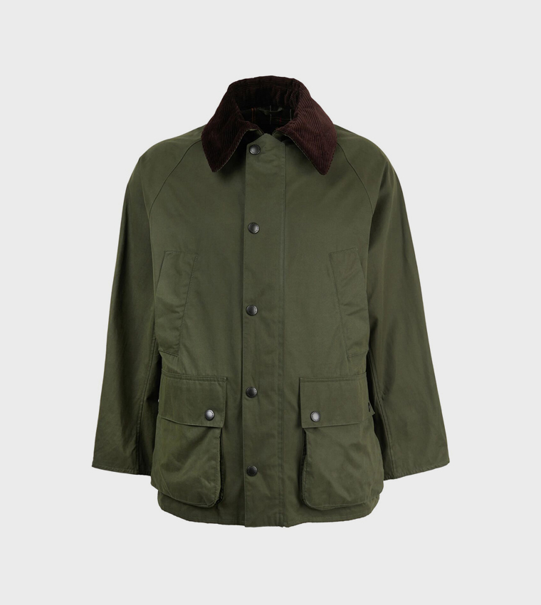 Solid Button Closure Casual Jacket