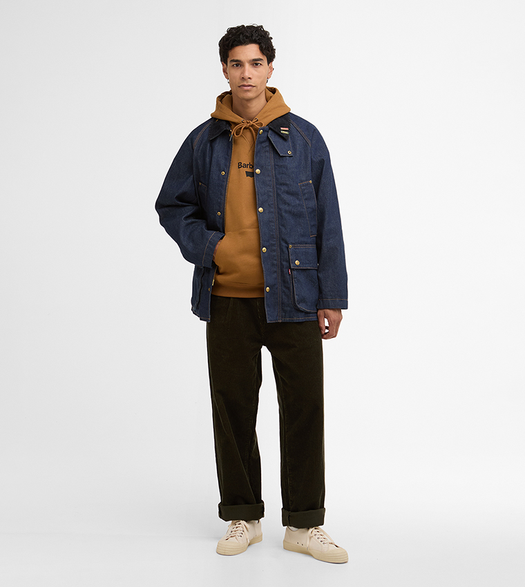 【XS】Levi's × Barbour Bedale Denim Jacket Buy Barbour Barbour X Levis Bedale Oversized Denim Jacket In Blue
