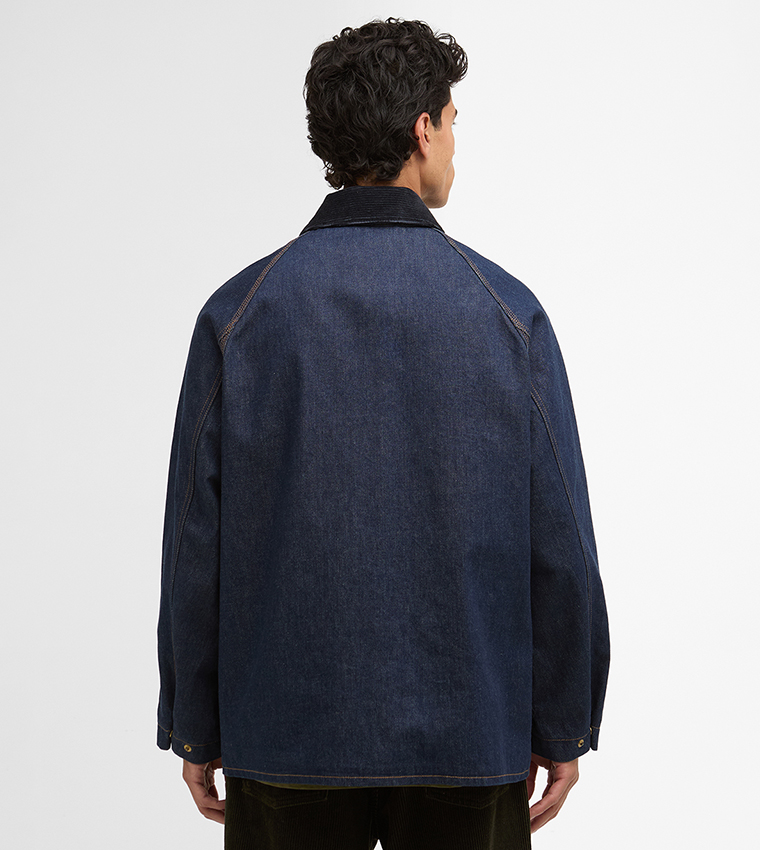 Buy Barbour Barbour X Levis Bedale Oversized Denim Jacket In Blue