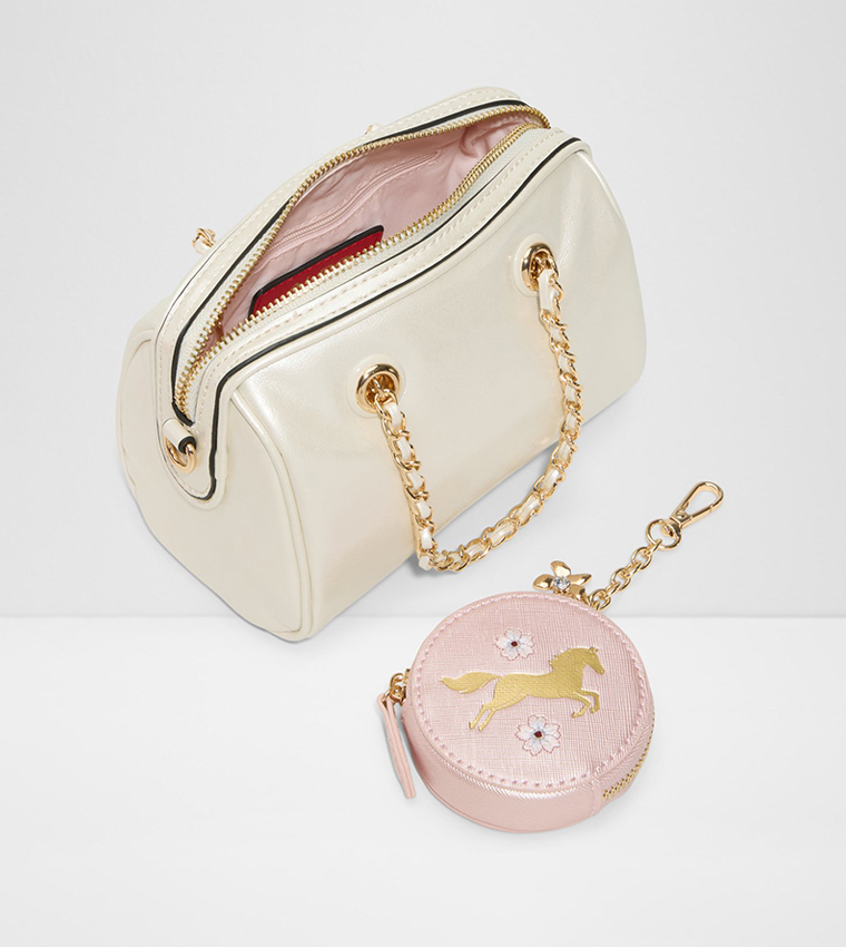 MIKYLA Textured Handheld Bag with Pouch