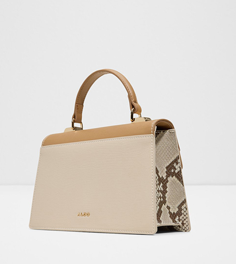 MIRESSA Snake Print Top Handle Bag