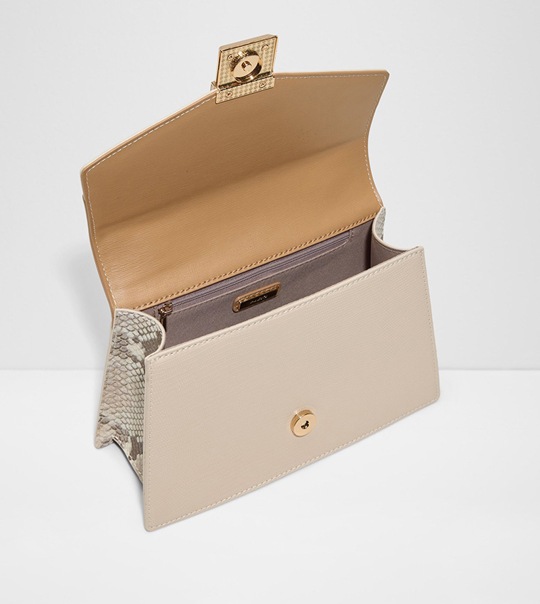 MIRESSA Snake Print Top Handle Bag