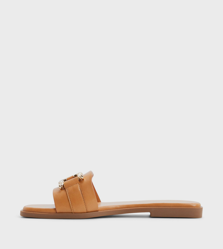 Call it Spring  Flat Sandals - Tan Flat Sandals