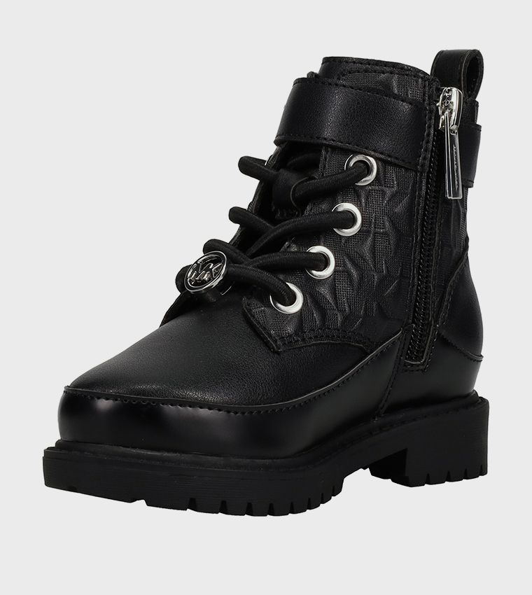 MADELINE COLBY Monogram Ankle Boots