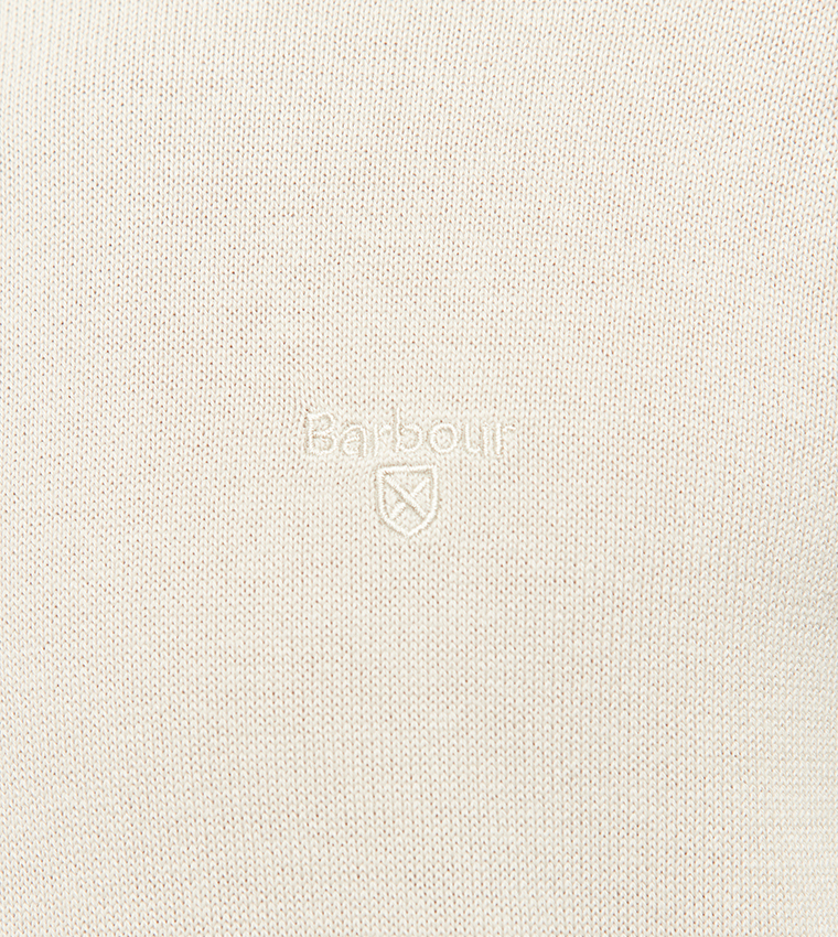 سترة محبوكة بياقة دائرية