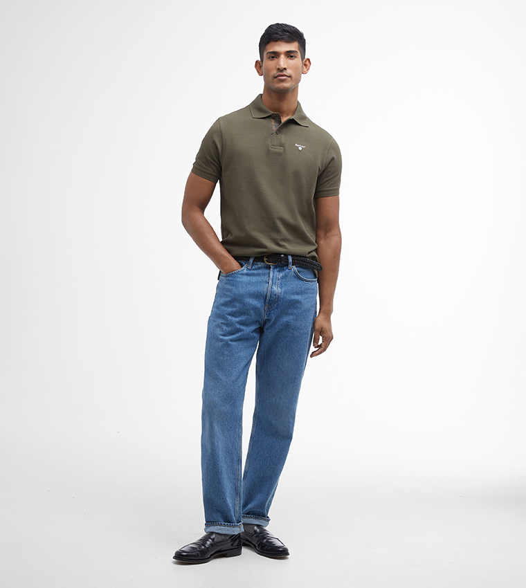 Logo Embroidered Tartan Polo T-Shirt