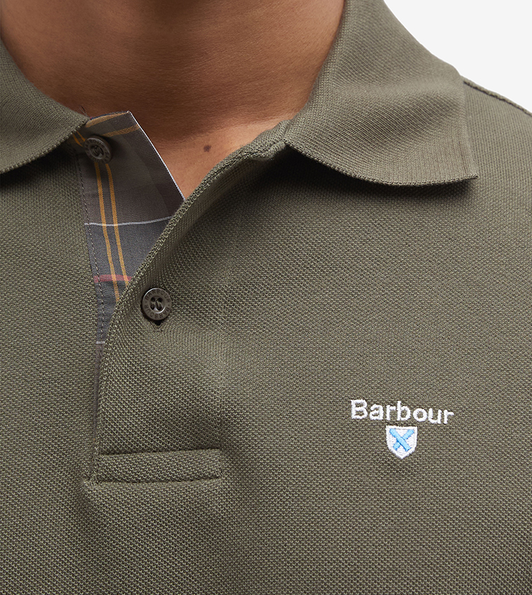 Logo Embroidered Tartan Polo T-Shirt
