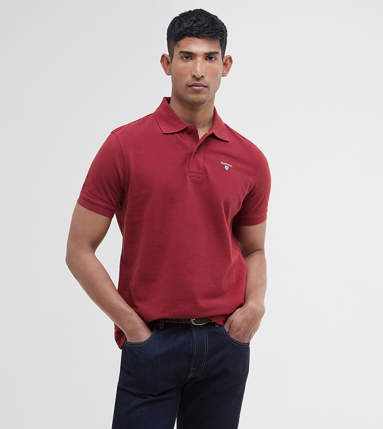 تيشيرت بولو بتطريز شعار