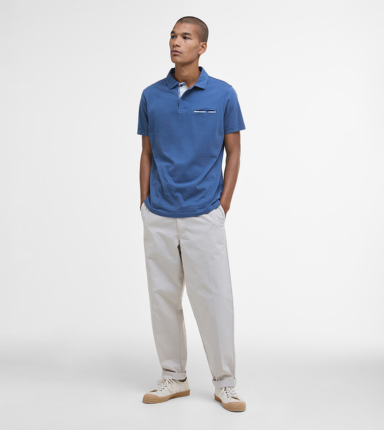 Barbour  Polo T-Shirts - Blue Polo T-shirts
