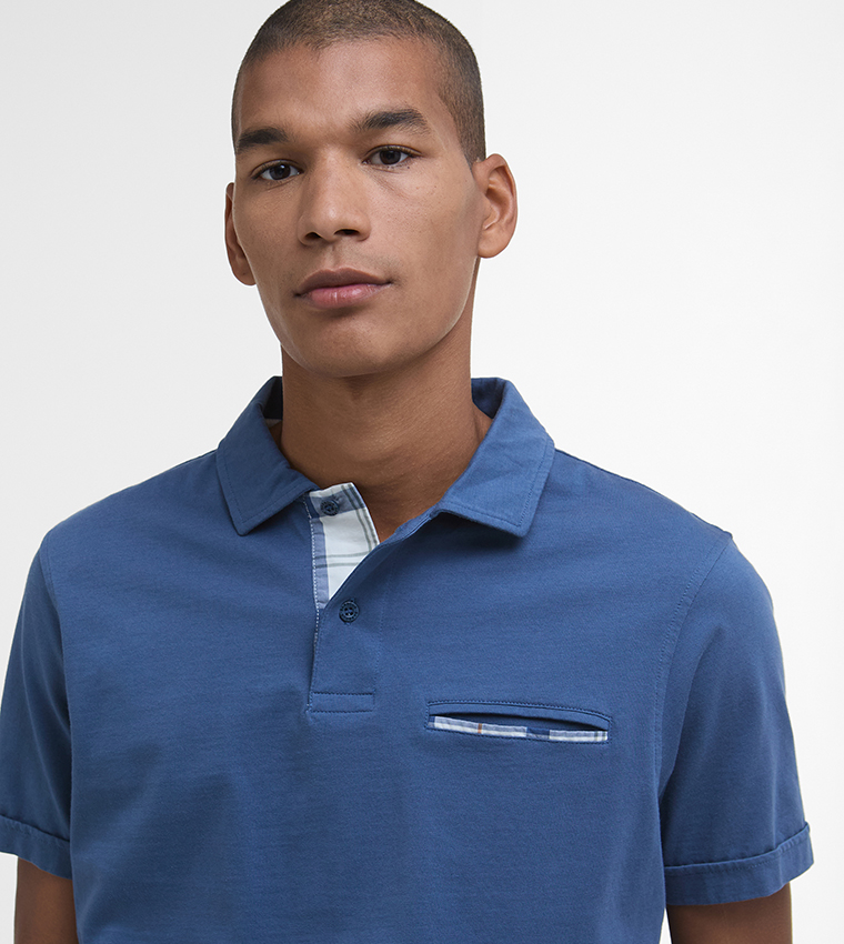 Barbour  Polo T-Shirts - Blue Polo T-shirts