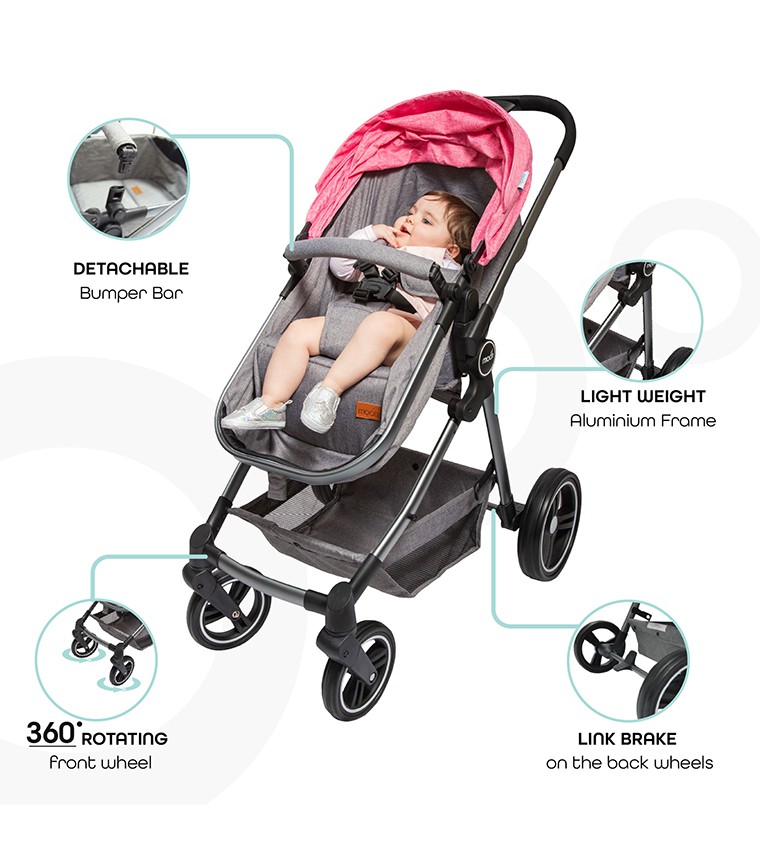  Babygrow Pro 2 In 1 (Convertible To Carrycot), Reversable Stroller