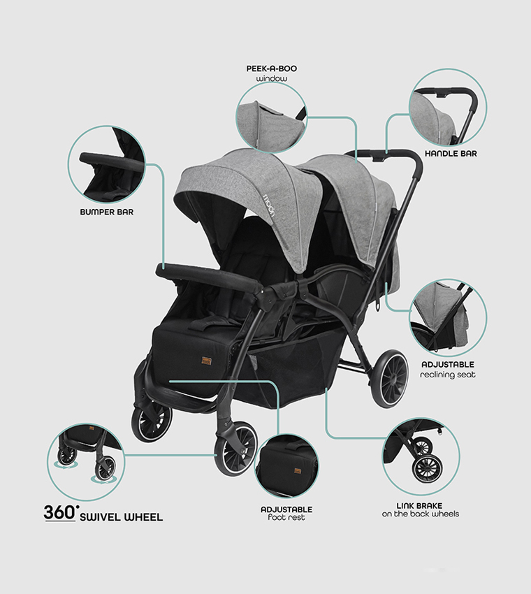 دويس- عربة أطفال توأم 