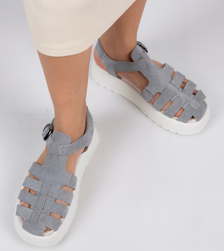 ROSA Genuine Leather Gladiator Platform Sandals