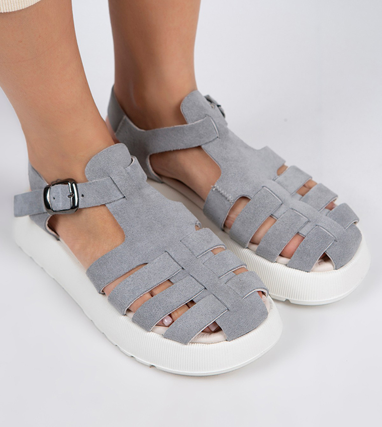 ROSA Genuine Leather Gladiator Platform Sandals