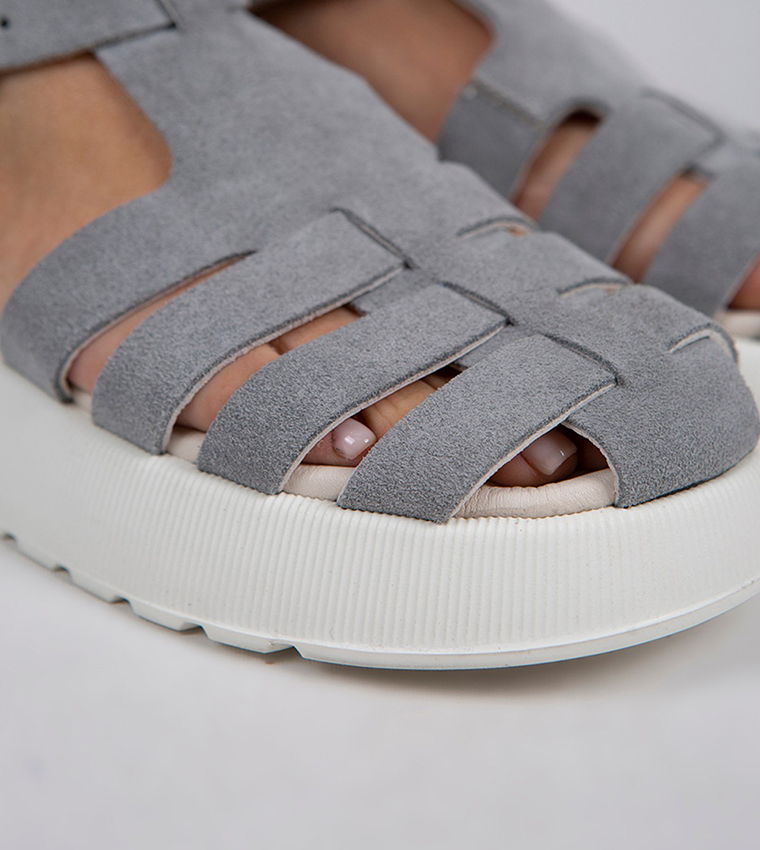 ROSA Genuine Leather Gladiator Platform Sandals