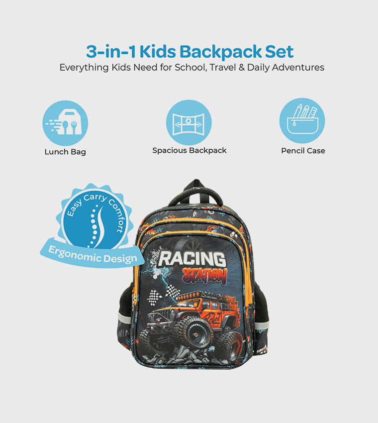 Racing Car 14-Inch Backpack