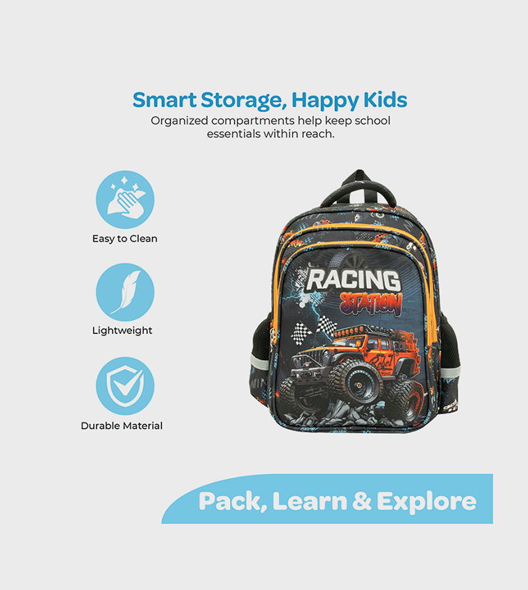 Racing Car 14-Inch Backpack