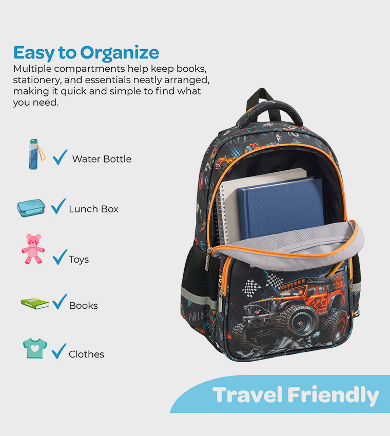 Racing Car 14-Inch Backpack