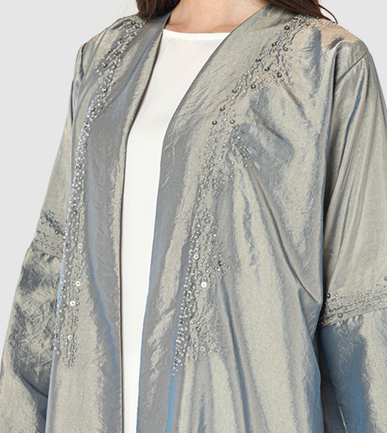 Moistreet  Abayas - Grey  Abayas
