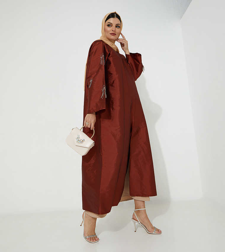 Moistreet  Abayas - Brown Abayas