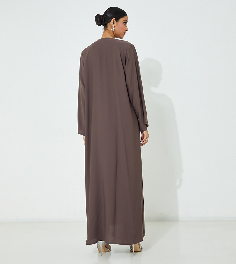 Moistreet  Abayas - Brown Abayas