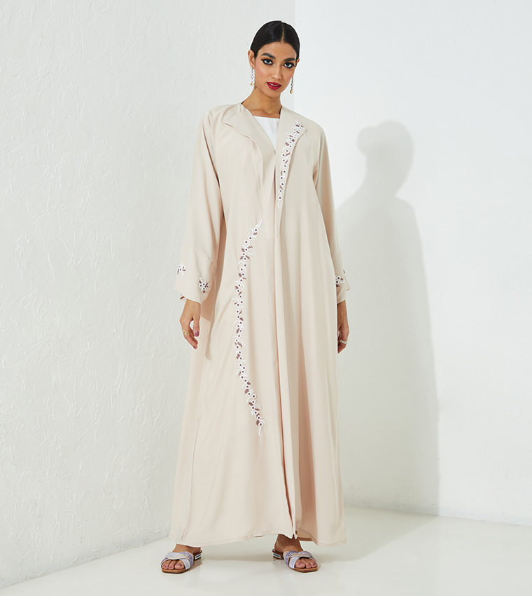 Moistreet  Abayas - Beige Abayas