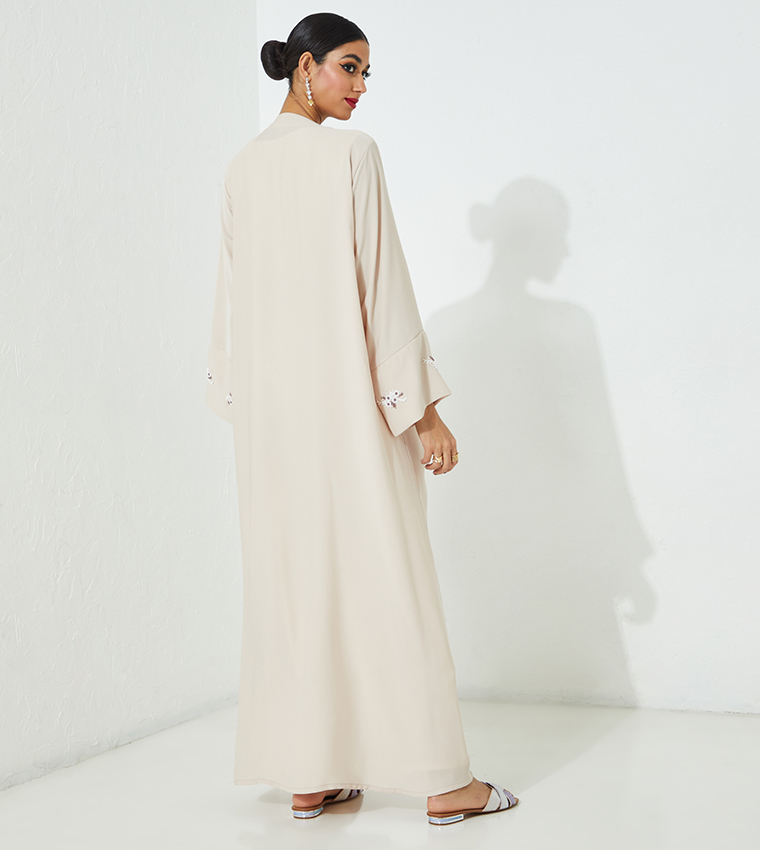 Moistreet  Abayas - Beige Abayas